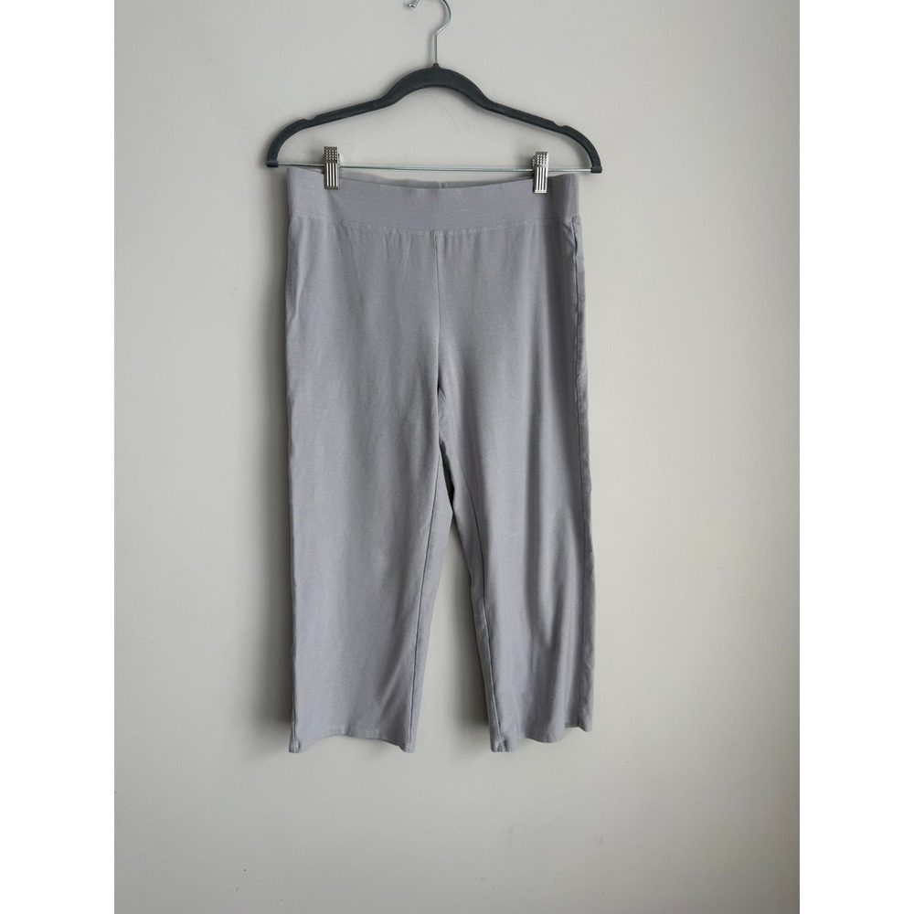 Eileen Fisher Womens‎ Grey Viscose Stretch Cropped Leggings Pants Size S